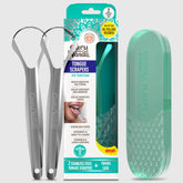 Spoon-Shaped Stainless-Steel Tongue Scraper 2-Pack