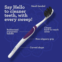 CHARCOAL BUTTER ON GUMS TOOTHBRUSHES (200/Case)