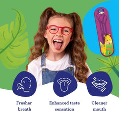 KIDS TONGUE SCRAPER (2 PACK) + TRAVEL COVER (12/Case- Color May Vary)
