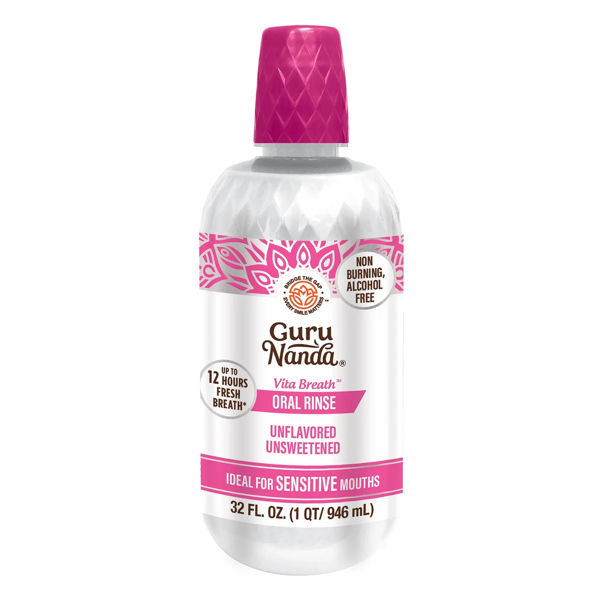 VITA BREATH, UNFLAVORED, SENSITIVE ORAL RINSE- 32 OZ (12/Case)